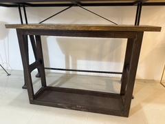 Mesa de arrime madera y oxido