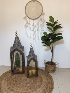 Farol Fanal Madera Y Chapa - OUTLET DECO