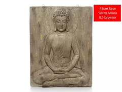 Buda Meditando Sobre Relieve 45.58 cm
