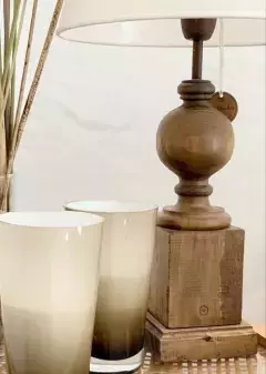 Lampara de mesa Bocha de Madera