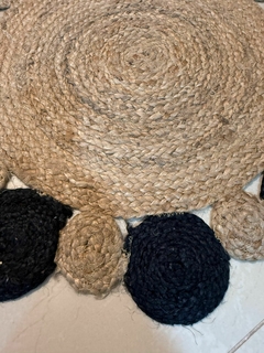 Alfombra yute combinada negro - comprar online