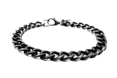 Pulsera Metal color Plata Vieja Groumet 8 mm - tienda online