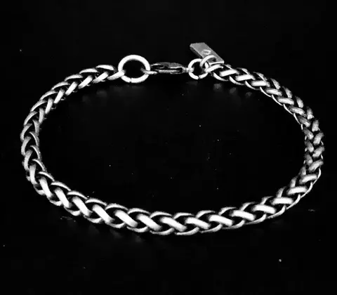 Pulsera Metal color Plata Vieja Espiga 5 mm - comprar online