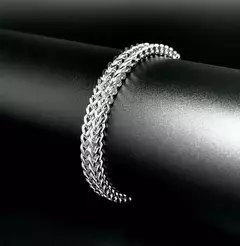 Pulsera de Acero Quirúrgico Aquiles 8 mm 19 cm en internet