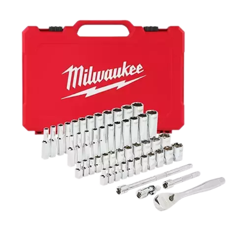 Juego de Tubos Milwaukee 50 piezas con accionamiento de 1/4" - SAE y métrico 48-22-9004