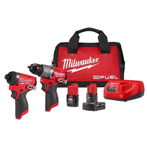 Kit Taladro Percutor y Atornillador de Impacto Milwaukee M12 Fuel 3497
