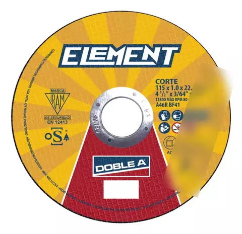 Pack X25 Discos De Corte Amoladora 115mm X 1,6mm Doble A Element