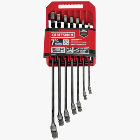 Juego de 7 llaves Craftsman combinadas largas - Sistema MM