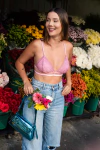 Sutiã Strappy Florescer Rosa