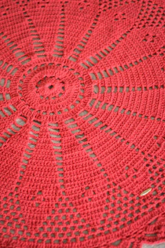 TAPETE REDONDO (ENCOMENDA) - Rosas Design | Crochê moderno | Loja online