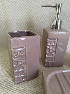 SET DE BAÑO CERAMICA BATH BEIGE 4PZS. - Regalería GiCe