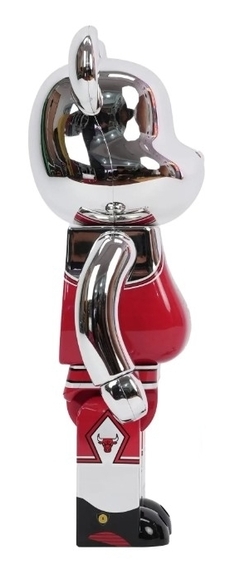 Chicago Bulls Chrome Silver 400% 28cm - deco.toys