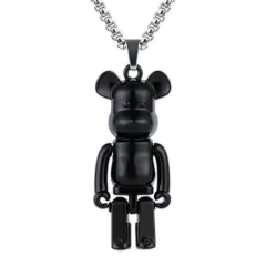 Collar Bearbrick 4cm Acero Inoxidable en internet