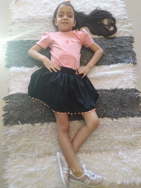 T-shirt salmão infantil feminino