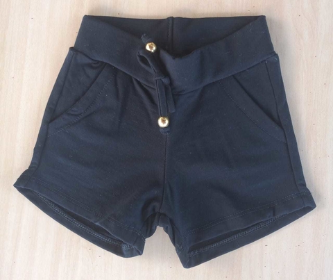 Short infantil feminina/ Cor: Preto