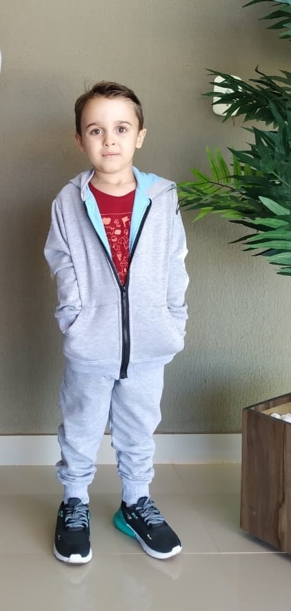 Conjunto infantil de moletom masculino