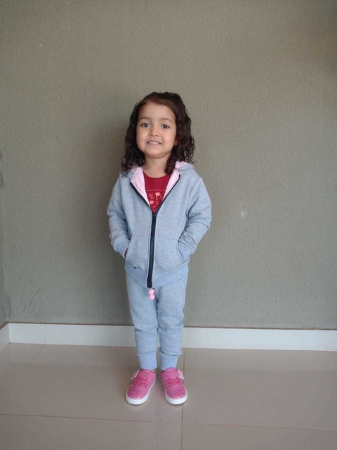 Conjunto infantil de moletom feminino