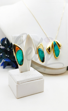Conjunto Folheado a Ouro - Esmeralda - comprar online