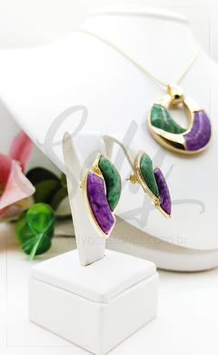 Conjunto Folheado a Ouro - Feldspato - loja online