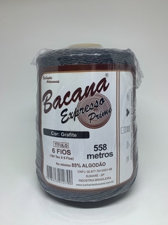 Barbante Bacana Expresso Prime 6 Fios Grafite 419m-600g