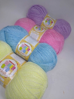 Lã Fio Mais Bebe Soft 325 Amarelo Candy 100g - loja online