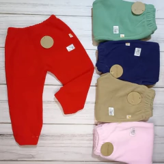 Naranjo pantalón polar bebé con puño - 4459