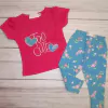 Pido Gancho conjunto beba remera manga corta bordada y calza larga estampada - NBE