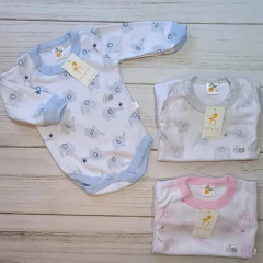 Naranjo body francés manga larga estampado elefantitos - 1620 en internet