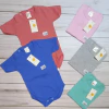 SLD Naranjo body manga corta liso con broches - 2321