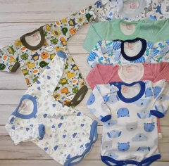 Dos Soles body manga larga estampado varón - Soy Mamá Mayorista