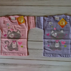 Sassy remera manga corta estampa "gatito" - NBE