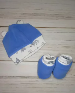 Imagen de Wootis set plush: gorrito con orejas y escarpines