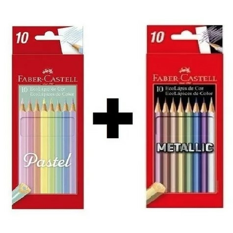 Kit Lápis de Cor 1 (Pastel e Metálico + brinde) - Faber Castell