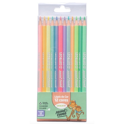 Lápis de Cor Pastel (12 cores) - Leo Leo