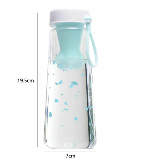 Garrafa de Patinha Verde Água - com Filtro Infusor - 550ml