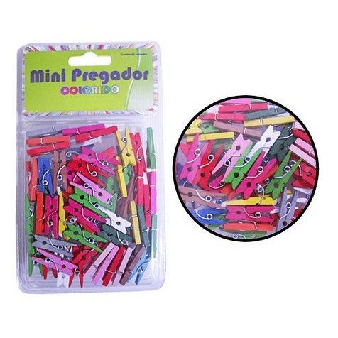Mini Prendedor de Madeira Multiuso