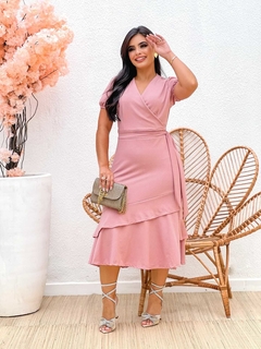 Vestido Reto Rosa - Hellen - comprar online