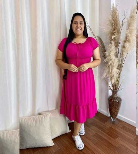 Vestido Ciganinha Pink Manga Curta - Alice