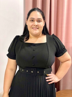 Vestido Preto Plissado - Paula na internet