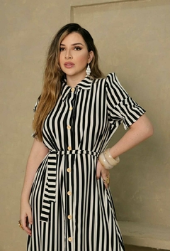 Vestido Chemise Longo Botões Funcionais - Diana na internet