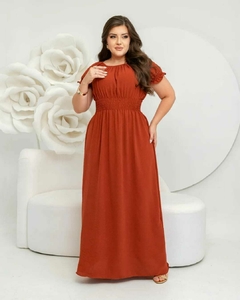Vestido Longo Ciganinha Duna Liso - Amanda - A Vitoriosa Moda Feminina Modesta 