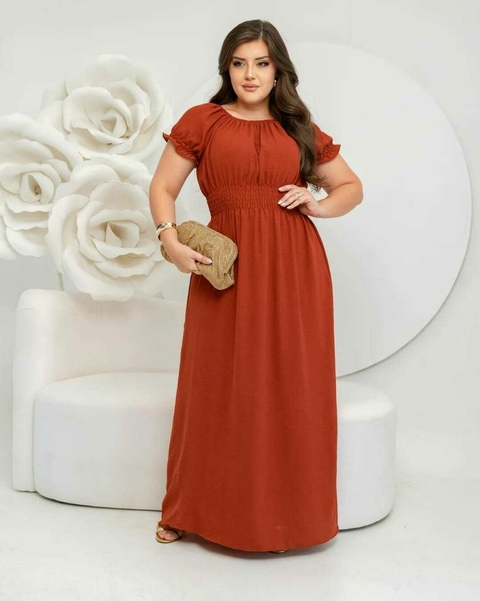 Vestido Longo Ciganinha Duna Liso - Amanda