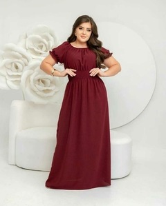 Vestido Longo Ciganinha Duna Liso - Amanda - loja online