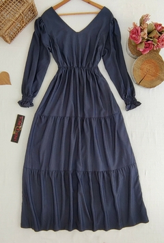Vestido Longo com manga Plus Size - comprar online