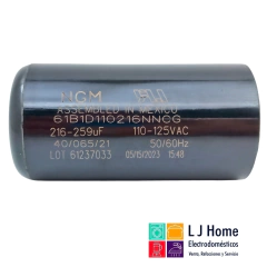 CAPACITOR ARRANQUE PARA MOTOR 216‐259 UF