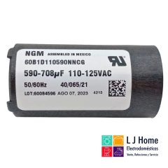 CAPACITOR ARRANQUE PARA MOTOR 590‐708 UF