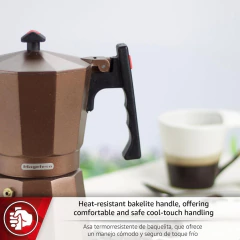 CAFETERA MAGEFESA MODELO COLOMBIA COLOR MARRON PARA 6 TAZAS.