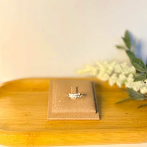 Anel prata 925 meia aliança - comprar online