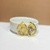 Brinco orgânico banhado a ouro 18k