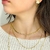 Colar Choker fita com zircônia banhado a ouro 18k